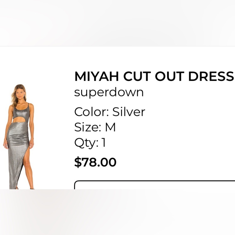 superdown Metallic Cutout Dress